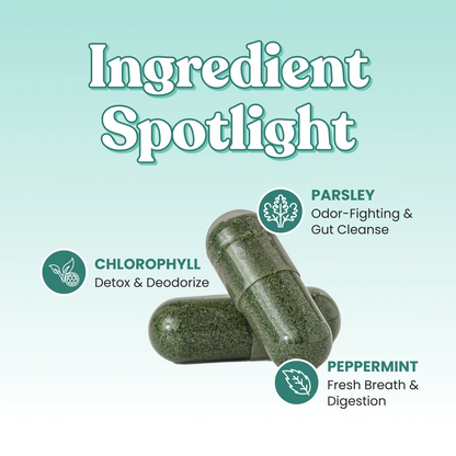 Body Magic Chlorophyll Pill - For Body Odor, Detox & Skin